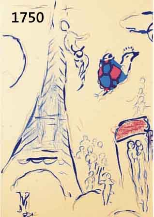 CHAGALL, MARC, 1887-1985, L'ANGE DE MOZART, FARBLITHOGRAPHIE, CA. 24 X 33 CM