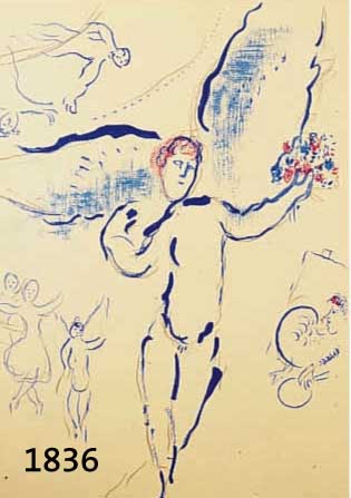 CHAGALL, MARC, 1887-1985, L'OISEAU DE FEU, FARBLITHOGRAPHIE, CA. 24 X 33 CM