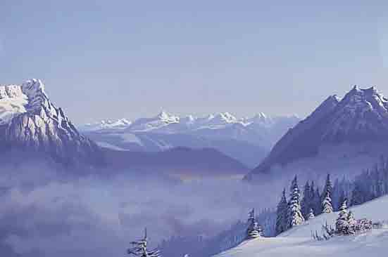 HIRSCH, CHRISTIAN GOTTHARD, 1889 BRESLAU-1977 HöCHENSCHWAND, GIPFEL IM HOCHGEBIRGE, GOUACHE AUF PAPIER, RE.U. SIGN. ...