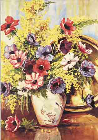 DE LEY,M., KüNSTLER UM 1900, BLUMENSTILLEBEN, ÖL/LWD, RE. U. SIGN., CA. 50 X 40 CM, R.