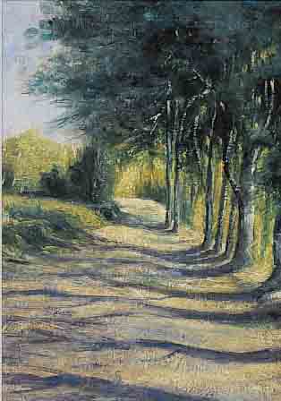 LEMAITRE, E., FRANZöSISCHER MALER, UM 1900, SONNENDURCHFLUTETE ALLEE, ÖL/LWD, LI. U. SIGN., CA. 40 X 30 CM, R.