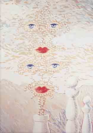 MAGRITTE, RENE, 1898-1967, HOMMAGE A MAE WEST, FARBLITHOGRAPHIE, HAND- SIGNIERT VON GEORGETTE MAGRITTE, NUM. LVI/C, CA. 54,5 X ...
