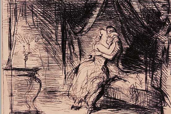 MEID, HANS, 1883-1957, ZWEI RADIERUNGEN, BEIDE HANDSIGN., CA. 9 X 11 CM, 6 X 11 CM, PP