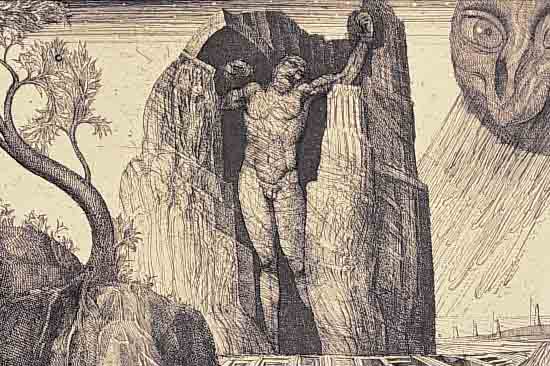 FUCHS, ERNST, PROF., GEB. 1930 IN WIEN, DAS GEFäNGNIS DES WINTERS, RADIERUNG, HAND- SIGN., CA. 14,5 X 28 CM
