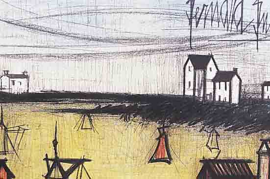 BUFFET, BERNARD, 1928-2000, FARBLITHOGRAPHIE, CA. 31 X 51,5 CM, UNTEN LEICHT KNITTERFALTIG, PP
