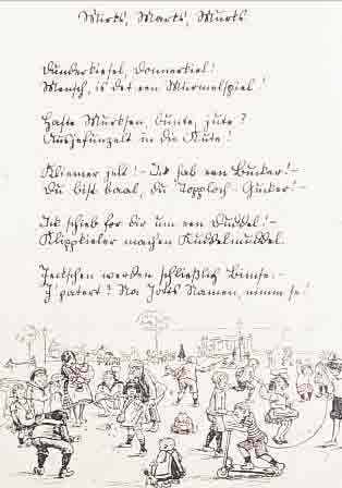 ZILLE, HEINRICH, 1858-1929, LITHOGRAPHIE AUS KOMM, KALINKEN, KOMM, CA. 28,5 X 22 CM, PP