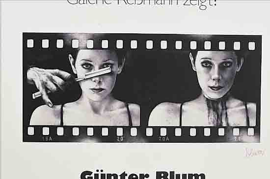BLUM, GüNTER, ZWEI PLAKATE, HANDSIGNIERT, CA. 42 X 59 CM BZW. 56 X 36 CM