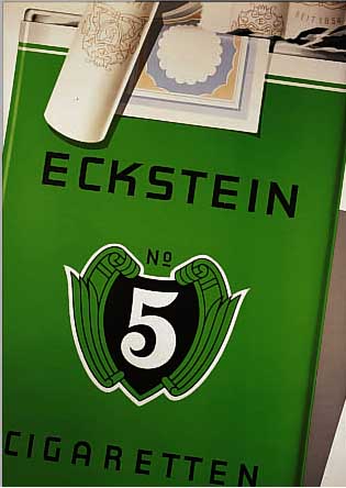 WERBEPLAKAT ECKSTEIN CIGARETTEN, 50ER JAHRE, FARBLITHOGRAPHIE, CA. 83 X 59 CM
