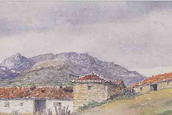 VON VOLKMANN, HANS RICHARD, HALLE/SAALE 1860-1927, GEBIRGSLANDSCHAFT, AQUARELL, LI. U. SIGNIERT UND DAT. 1914, CA. 11,5 X ...