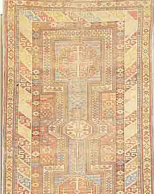 KAZAK, RUSSLAND, 276 X 94CM, EHZ 4 WOLLE AUF WOLLE, UM 1900