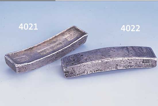 SOGEN. SILBERSCHUH, CHINES. BARRENGELD, SüDCHINA, TAO-KUANG 1821-1850, KAISERL. MARKE,SAMMELW., MUSEAL, GEGENMARKEN, CA. 380 G