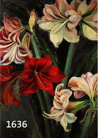 AUER, MAGDA FELICITAS, GEB. 1906, WAR SCHÜLERIN VON A. SCHINNERER, ARTHUR SEGAL UND ANDRE L'HOTE, HIER: AMARYLLIS, ÖL/LWD, LI. U. SIGN., ...