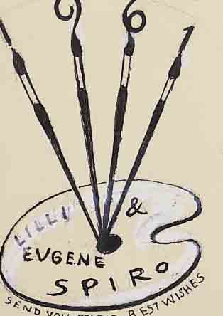 SPIRO, EUGEN, 1874-1972, ENTWURF FüR EINE GLüCKWUNSCHKARTE, TUSCHE UND DECKWEIß AUF PAPIER, CA. 17,5 X 12,5 CM, PP, U.GL., R.