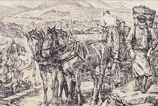 STRIEFFLER, HEINRICH, SIEBELDINGEN AN DER WEINSTRAßE, LITHOGRAPHIE, MIT WIDMUNG, CA. 31 X 39 CM, U.GL., R.