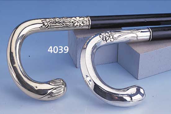 KONVOLUT 2 SPAZIERSTöCKE, ALPACCA, UM 1900/05, 1 X DEUTSCH, 1 X AMERIKA, SOGN. MICHEL-SILVER, SCHüSSE SCHWARZ GELACKT, L. CA. 91 ...