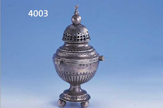 WEIHRAUCHSCHWENKER, RUßLAND, MOSKAU, DAT. 1800, 84ER SILBER, MEISTERMARKE UNBEKANNT, BESCHAUMEISTER A. IWANOV, H CA. 22 CM, ...