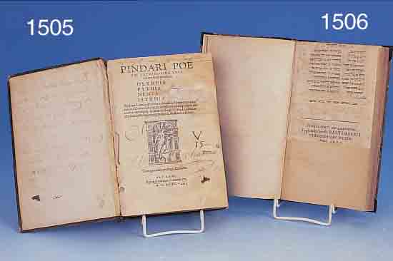 PINDAR: POETISCHE WERKE, BASEL 1535, IN LATEINSICHER SPRACHE, HRSG: ANDREAS GRATANDRUS, 458 SEITEN UND INDEX, AUS EINER ...