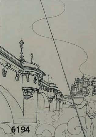Derain, André, Pont Neuf Paris, Radierung, in der Platte signiert, ca. 34 x 25.5 cm