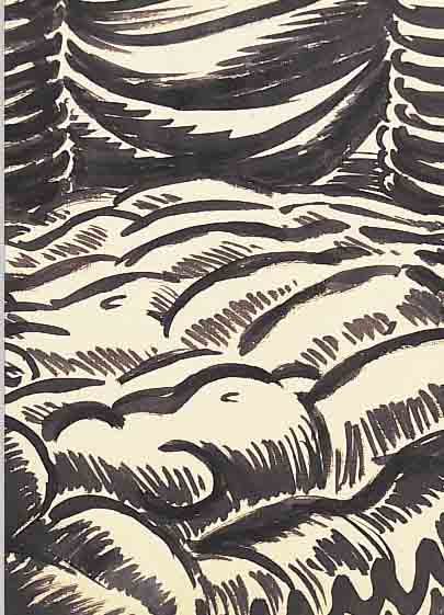 MASEREEL, FRANS, 1889 BLANKENBERGHE-1972 AVIGNON, LIEGENDE WEIBLICHE AKTE, TUSCHPINSELZEICH- NUNG AUF ...