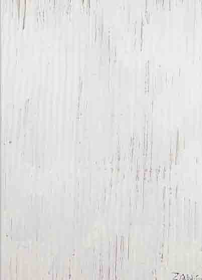 ZANGS, HERBERT, GEB. 1924, OBJEKT, WEIßE DISPERSION AUF WELLPAPPE, RE. U. HANDSIGN., CA. 35 X 28 CM, U.GL., R.