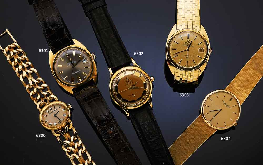 OMEGA HERRENARMBANDUHR CONSTELLATION AUTOMATIKCHRONOMETER, REF.-NR. 168009, SCHWEIZ UM 1964, GG 750/000, BODEN GESCHR., LEDERB. NEU- TR., ...