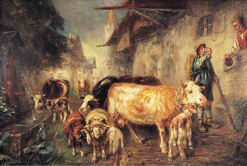 LEBLING, MAX LUDWIG, *1851 LEIPZIG, WAR SCHüLER AN DER MüNCHENER AKADEMIE BEI KARL THEODOR VON PILOTY, SCHUF VOR ALLEM GEMäLDE MIT ...