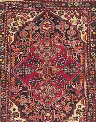 HAMADAN, PERSIEN, 150 X 107CM, EHZ 3 FLOR WOLLE, CA.30 JAHRE