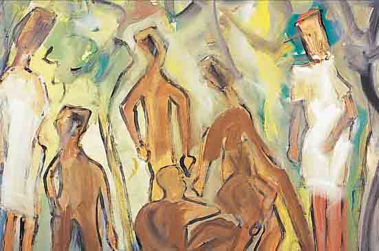 LESNIEWICZ, HORST, *1926 BERLIN, BETEILIGTE SICH AN ZAHLREICHEN AUSSTELLUNGEN, SONDER- AUSSTELLUNGEN U.A. IN BERLIN UND 1983 IM MUSEUM OF ...