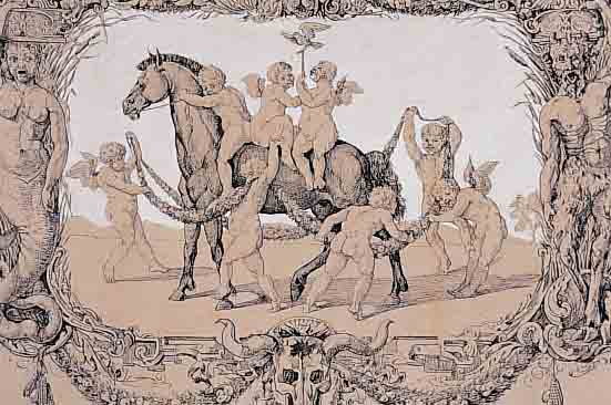 WOHLGEMUTH, WILHELM, *1870 PARIS - 1942 ROM, NAHM ZUERST ZEICHENUNTERRICHT BEI EM. LUGO IN FREIBURG (HIER EIN WERK AUS DIESER ZEIT), STUD. DANACH ...