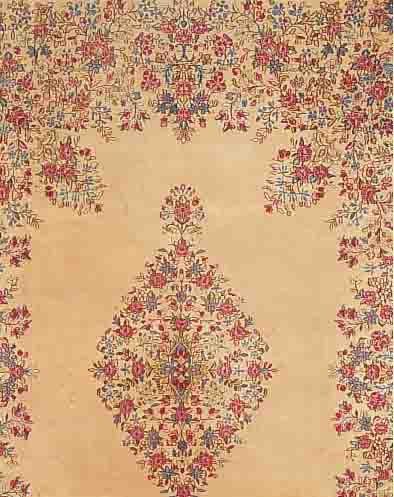 KERMAN, PERSIEN, 368 X 277CM, EHZ 4 FLOR WOLLE, CA.50 JAHRE