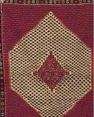 SENNEH-KELIM, PERSIEN, 156 X 119CM, EHZ 2 FLOR WOLLE, CA.30 JAHRE