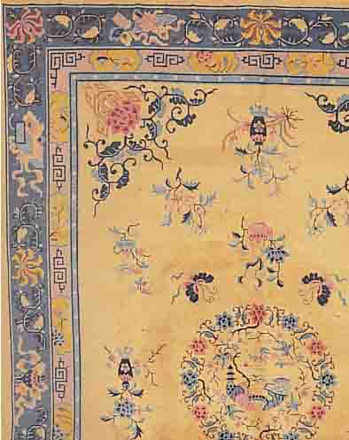 CHINA ALT, 442 X 310CM, EHZ 4 FLOR WOLLE, CA.70 JAHRE