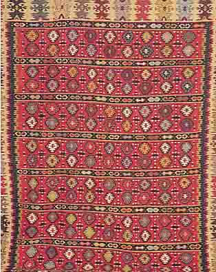 KELIM, ANATOLIEN, 275 X 200CM, EHZ 3 WOLLE AUF WOLLE, CA.60 JAHRE