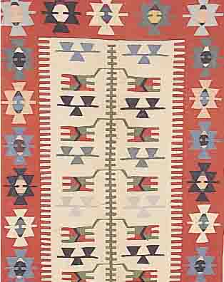 KELIM, ANATOLIEN, 177 X 118CM, EHZ 2 WOLLE AUF WOLLE, CA. 30JAHRE