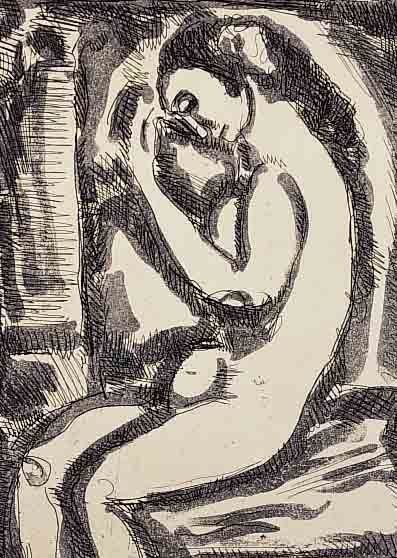 ROUAULT, GEORGES, 1871 PARIS-1958, WEIBLICHER AKT, LITHOGRAPHIE, CA. 34 X 24 CM, PP, DIE RADIERUNG ENTSTAND URSPR. ZU CHARLES ...