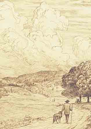 THOMA, HANS, 1839-1924, WETTERWOLKEN, RADIERUNG VON 1901, RE. U. HANDSIGN., NUM.: 8, CA. 17,5 X 15 CM, PP