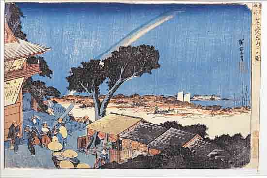 JAPANISCHER FARBHOLZSCHNITT VON ANDO HIROSHIGE1797-1858, AUS DER REIHE TOTO MEISHO, BE- RüHMTE ANSICHTEN DER öSTLICHEN HAUPTSTADT, SIGNIERT ...