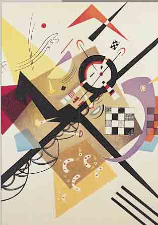 KANDINSKY, WASSILY, 1866-1944, DREI DOPPELBLATTGROßE FARBLITHOGRAPHIEN AUS DLM, ED. MAEGHT PARIS 1953, MIT BUGFALTEN, JE CA. 37 X 33 CM, ...