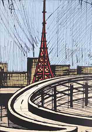 BUFFET, BERNARD, 1928-2000, FARBLITHOGR. AUS EINE REISE NACH JAPAN, MOURLOT PARIS 1981, AUFLAGE 180 EXEMPL., CA. 46 X 31 CM, PP, DAZU ...