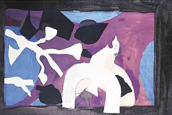 BRAQUE, GEORGES, 1882-1963, DERNIERS MESSAGES, FARBLITHOGRAPHIE, ED. GALERIE MAEGHTMOURLOT PARIS 1967, CA. 43 X 60 CM