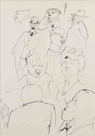 GROSZ, GEORGE, 1893-1959, FüNF LITHOGRAPHIENAUS ECCE HOMO, MALIK VERLAG BERLIN 1923, JE CA. 28 X 22 CM, PP