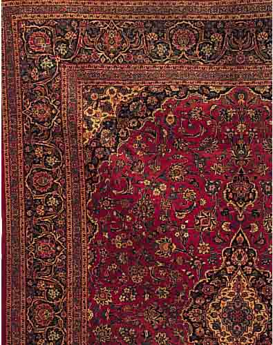 KESCHAN, PERSIEN, 417 X 328CM, EHZ 3 FLOR WOLLE, UM 1950