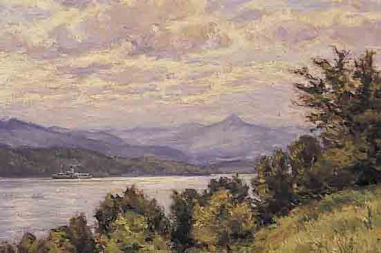 GENNEST-ARNDT, ELSA, *1882 BERLIN, BERLINER LANDSCHAFTSMALERIN, MITTELSTäTTER SEE, ÖL/LWD. (MIN. REST. MIT HINZUFüGUNGEN), SIGN.,VERSO ...