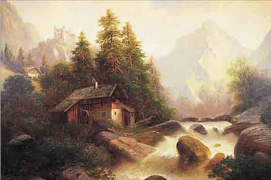 MOSER, H., LANDSCHAFTSMALER DES 19. JH., MALTE ZAHLREICHE LANDSCHAFTSBILDER, INS- BESONDERE AUS DOLMITEN, DER UMGEBUNG BOZENS UND AUS ...