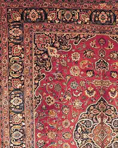 MESCHED SIGN,PERSIEN CA 387 X 297 CM. . FLOR WOLLE.EHZ 3.CA 30 JAHRE.