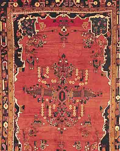 SIRJAN,PERSIEN CA 296 X 196 CM. .FLOR WOLLE. EHZ 2.CA 40 JAHRE.