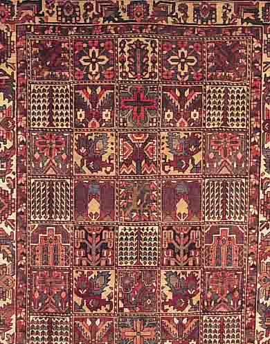 BACHTIAR,PERSIEN CA 306 X 215 CM. .FLOR WOLLEEHZ 2-3.CA 50 JAHRE.