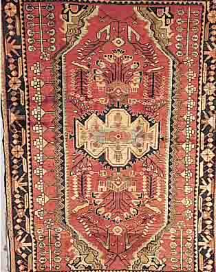 LILIAN,PERSIEN CA 193 X 130 CM. .FLOR WOLLE. EHZ 2.UM 1950.