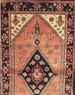 TAFRESCH,PERSIEN CA 187 X 99 CM. .FLOR WOLLE.EHZ 2-3.CA 50 JAHRE.
