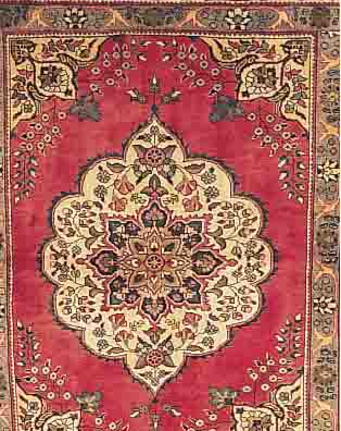 TÄBRIZ,PERSIEN CA 195 X 145 CM. FLOR WOLLE.EHZ 3.CA 30 JAHRE